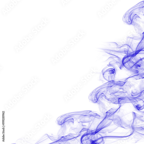 Abstract Blue Smoke Border