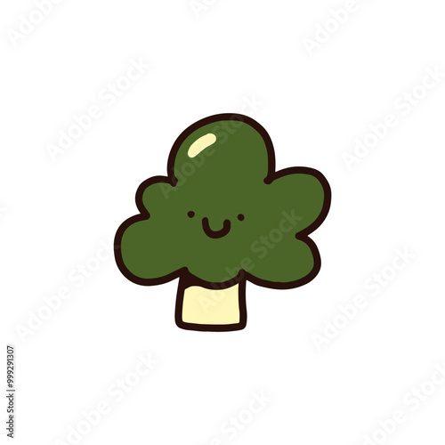 broccoli icon cartoon vector illustration