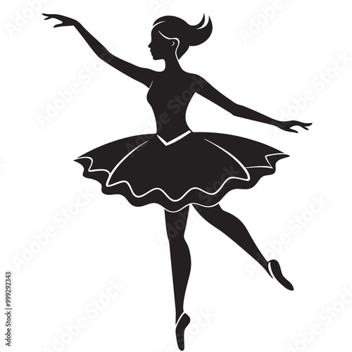 Silhouette of a ballerina dancer