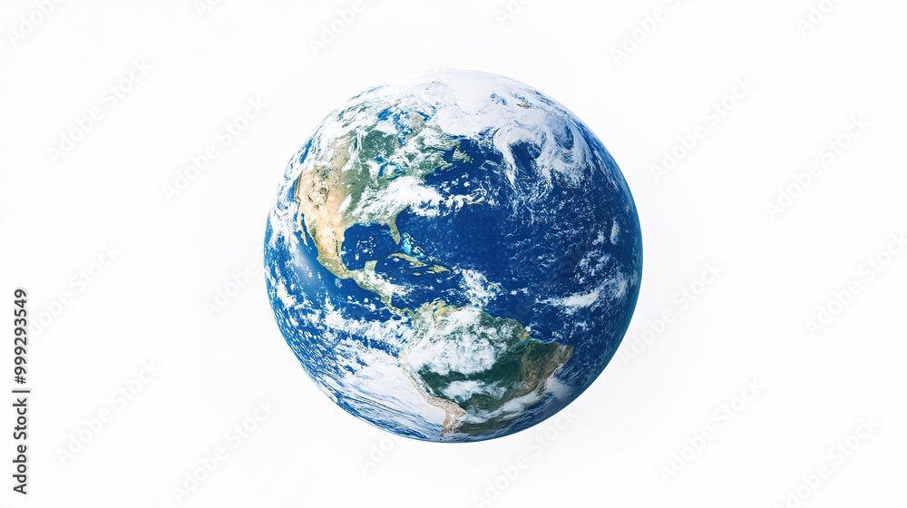 Planet Earth on a White Background, Clean and Minimalistic Globe Illustration Planet Earth on a White Background, Clean and Minimalistic Globe Illustration