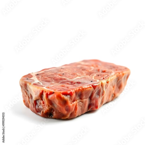 raw meat on a white background