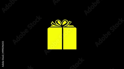 Gift box shape icon simpol animation
 photo