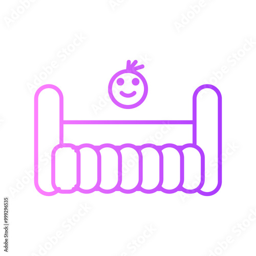 baby crib gradient icon