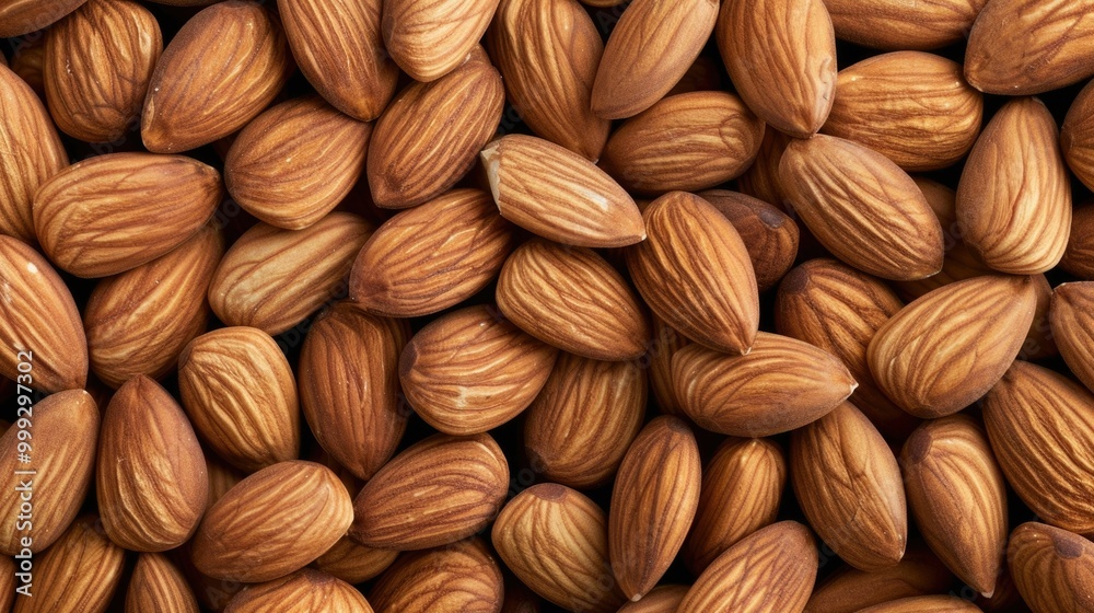 Closeup of a Bountiful Pile of Freshly Harvested Almonds a Nutrient Dense Superfood High in Vitamin E and Healthy Fats Closeup of a Bountiful Pile of Freshly Harvested Almonds a Nutrient Dense Superfood High in Vitamin E and Healthy Fats