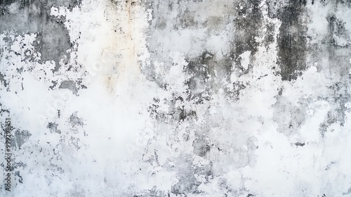 Wallpaper Mural A textured wall featuring a weathered, gray surface with peeling paint and unique patterns for artistic backgrounds. Torontodigital.ca