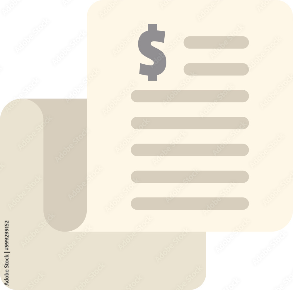 Folder storing invoice for budget planning with dollar symbol representing business documents Folder storing invoice for budget planning with dollar symbol representing business documents