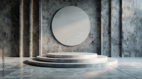 Circular Concrete Platform with a Circular Wall Feature