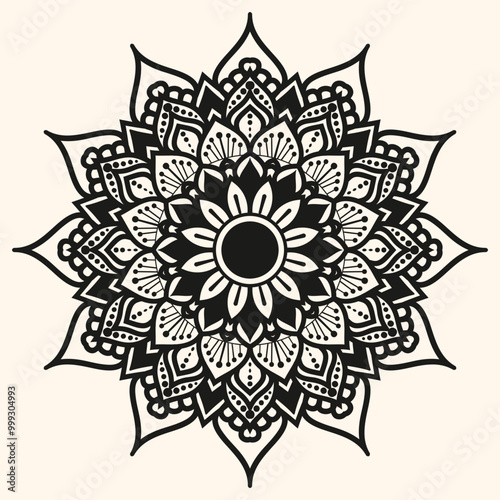 mandala classic design coloring for adult