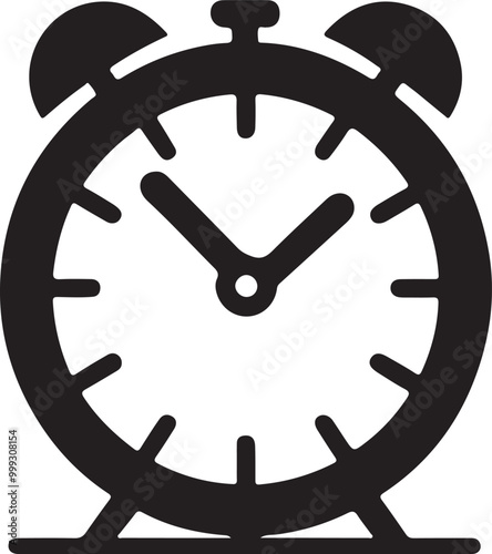 Clock icon silhouette vector art illustration