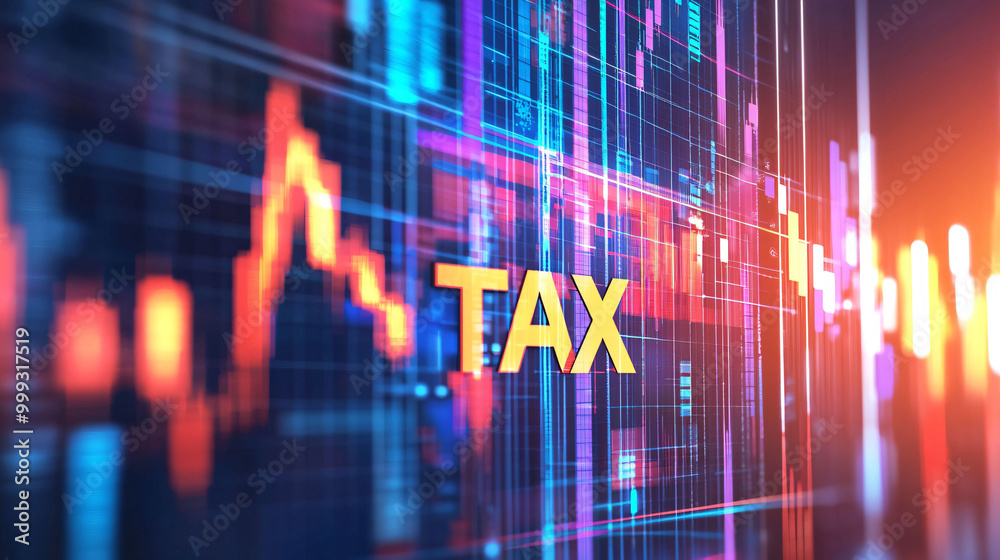 Tax rates are rising, depicted through vibrant financial graph Tax rates are rising, depicted through vibrant financial graph