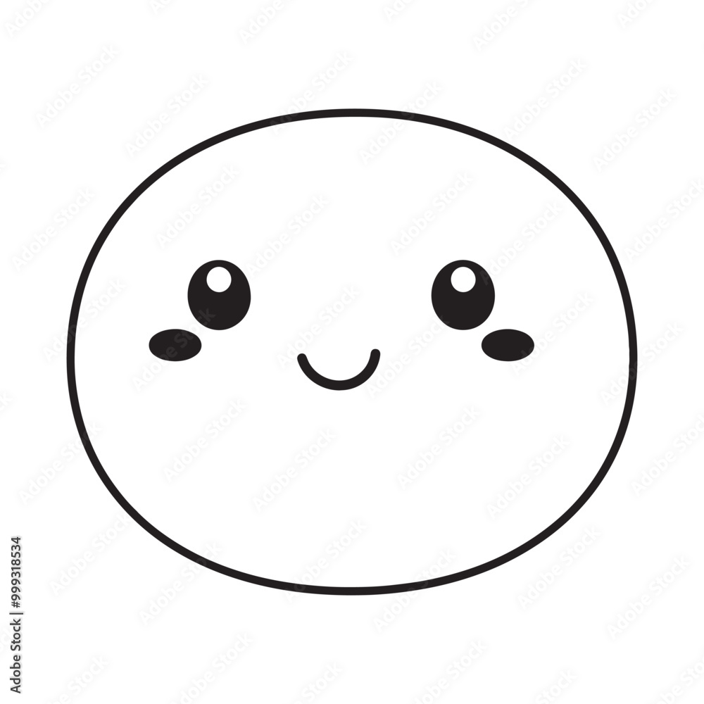 kawaii food Outline Design - Donut vector illustration kawaii food Outline Design - Donut vector illustration