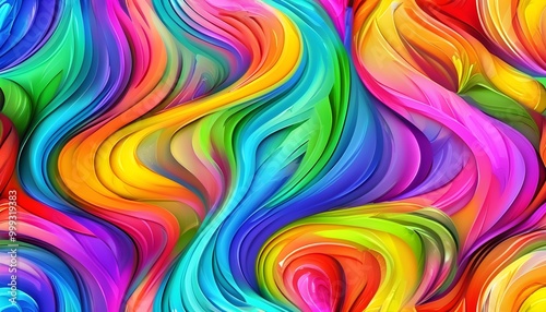 Vibrant Abstract Multicolored Seamless Pattern Background