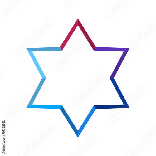 Star Icon | Customizable Star Shape Design | Abstract Gradient Star Outline Icons