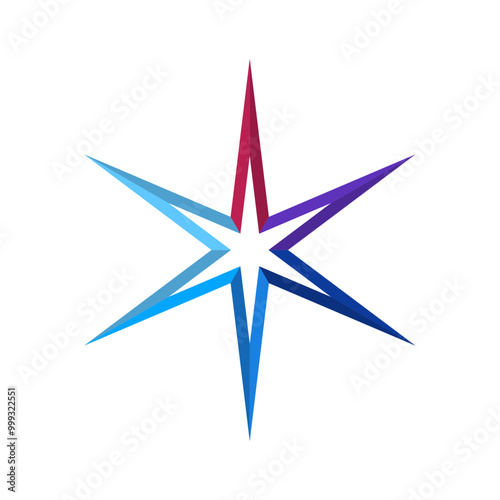 Star Icon | Customizable Star Shape Design | Abstract Gradient Star Outline Icons