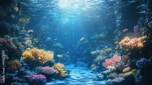 Underwater view of coral off the coast