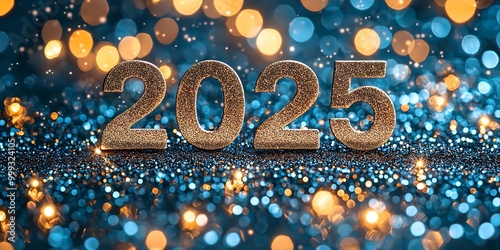 An elegant and party background for incoming year of 2025- ai generated