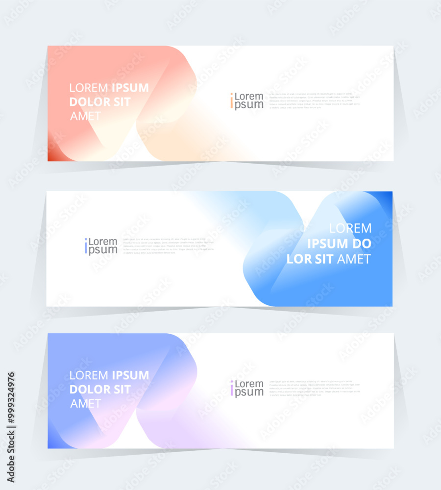 Fototapeta premium Geometric banner design with Vector presentation template.