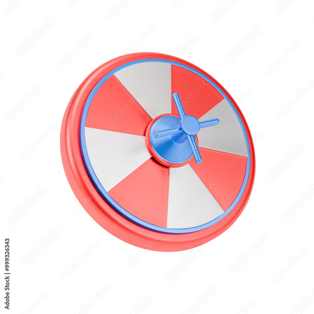 3d roulette game icon with transparent background 