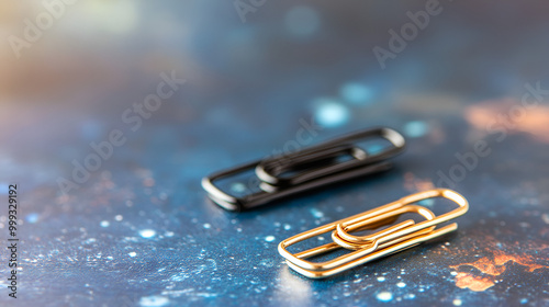 black paper clip isolated concept white background, create image