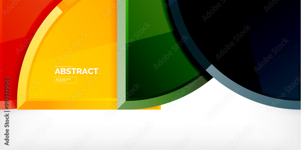 Abstract background - circles and round triangles with 3d effect. Vector Illustration For Wallpaper, Banner, Background, Card, Book Illustration, landing page Abstract background - circles and round triangles with 3d effect. Vector Illustration For Wallpaper, Banner, Background, Card, Book Illustration, landing page