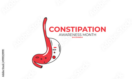 Constipation awareness month. background, banner, card, poster, template. Vector illustration.