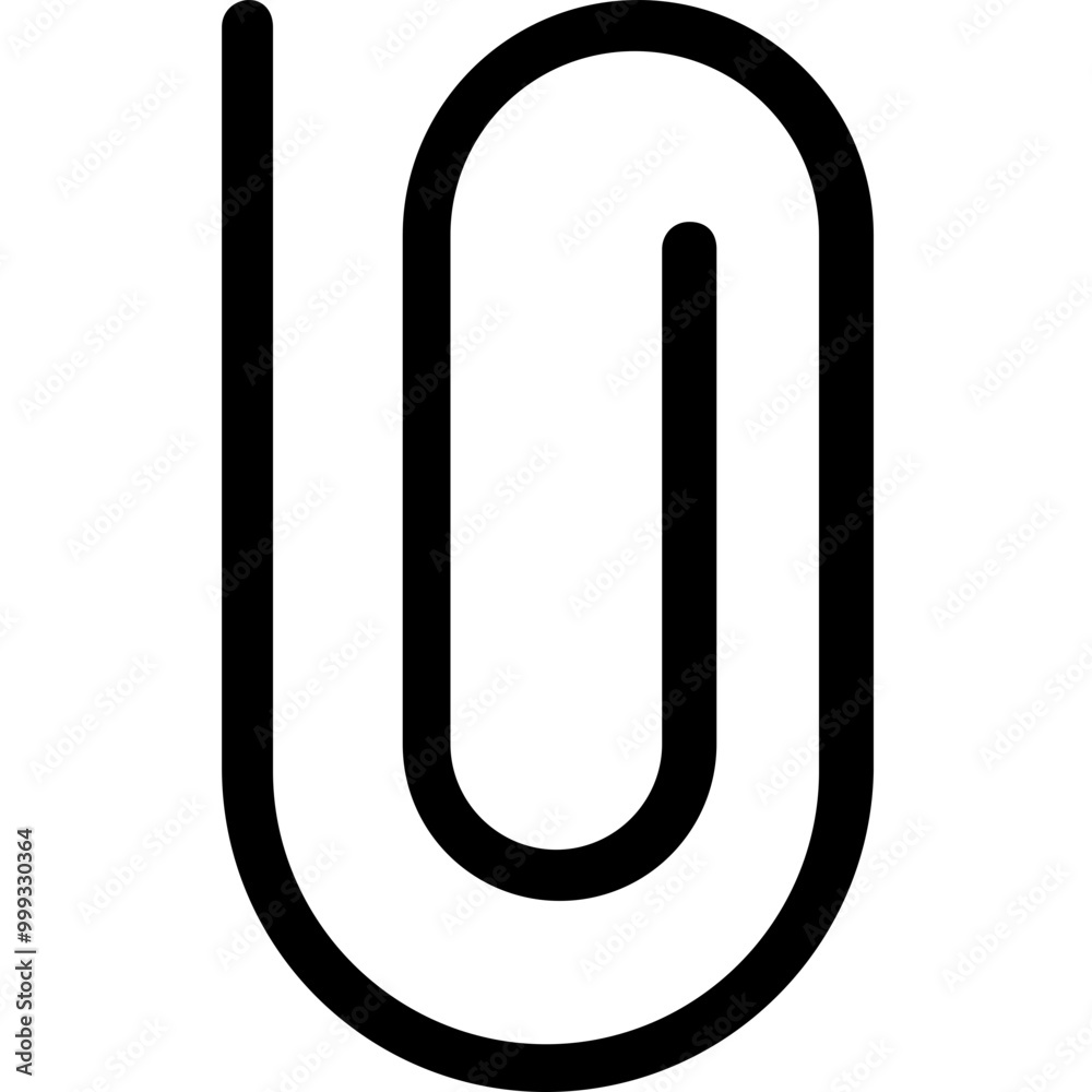 Paperclip Icon Outline Style. Simple Attachment Symbol Vector Illustration. Paperclip Icon Outline Style. Simple Attachment Symbol Vector Illustration.