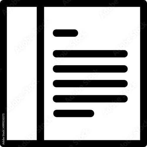 Book Binder Icon Outline Style. Simple Reading Symbol Vector Illustration.