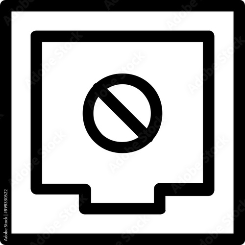 Free Download Banned Drawer Icon Outline Style. Simple Container Symbol Vector Illustration. - GFXLoad