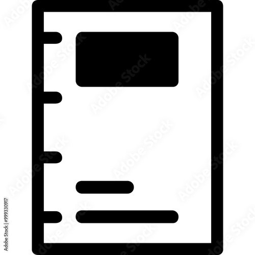 Notebook Simple Solid Icon
