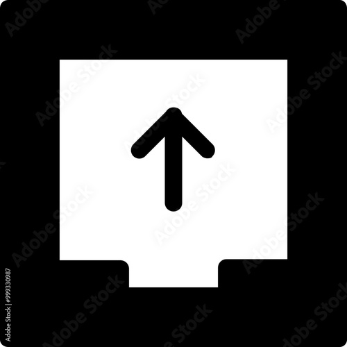 Mailbox Upload Simple Solid Icon