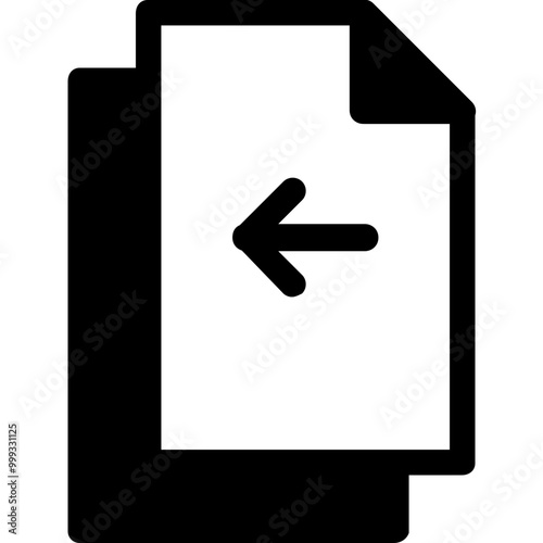 Documents Back Simple Solid Icon