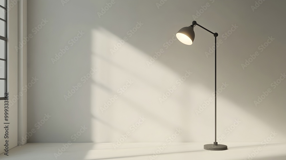 Dramatic Chiaroscuro Lighting in Minimalist Industrial Style Floor Lamp Dramatic Chiaroscuro Lighting in Minimalist Industrial Style Floor Lamp