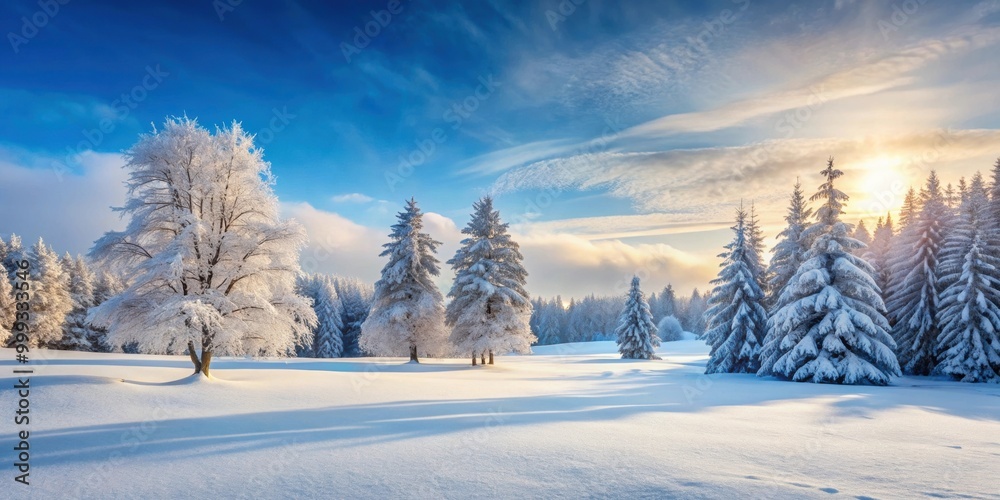 Winter landscape with snow-covered trees and a serene atmosphere, snow, winter, landscape, cold, frozen, frost, trees, serene, white Winter landscape with snow-covered trees and a serene atmosphere, snow, winter, landscape, cold, frozen, frost, trees, serene, white