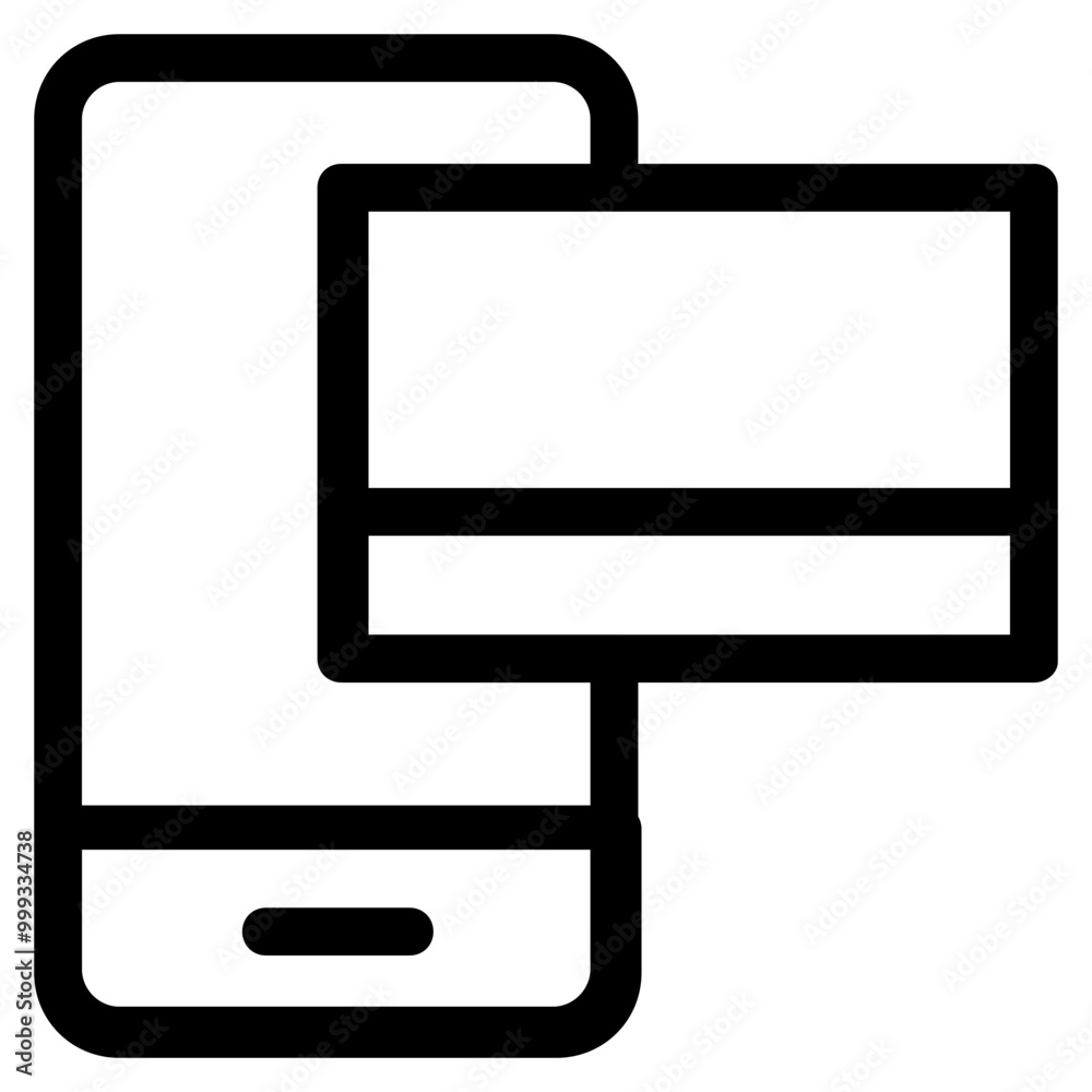 Mobile Payment Icon Outline Style. Simple Finance Vector Illustration. Mobile Payment Icon Outline Style. Simple Finance Vector Illustration.
