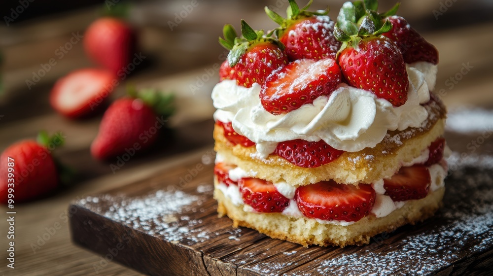 Decadent Strawberry Shortcake With Layers and Cream Decadent Strawberry Shortcake With Layers and Cream