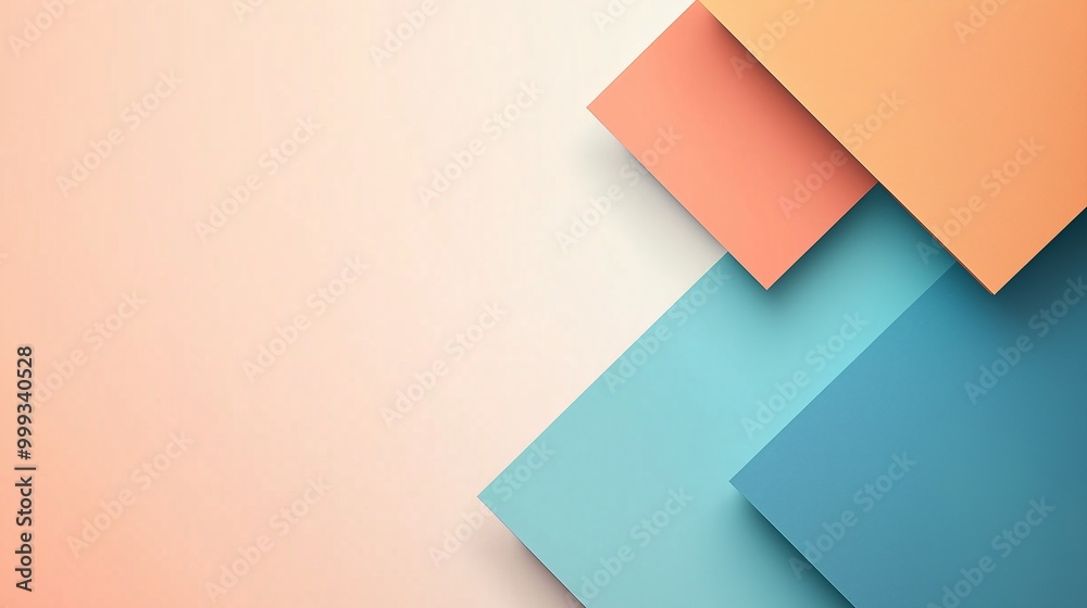 Abstract Geometric Shapes in Soft Pastel Colors Abstract Geometric Shapes in Soft Pastel Colors