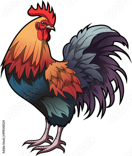 Rooster cartoon vector