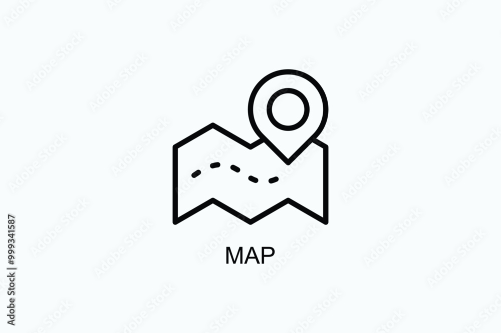 Map Vector Icon Or Logo Illustration Map Vector Icon Or Logo Illustration