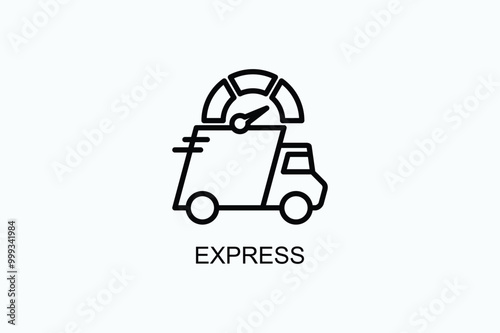 Express Vector Icon Or Logo Illustration photo