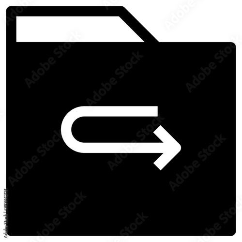 Folder Continue Simple Solid Icon