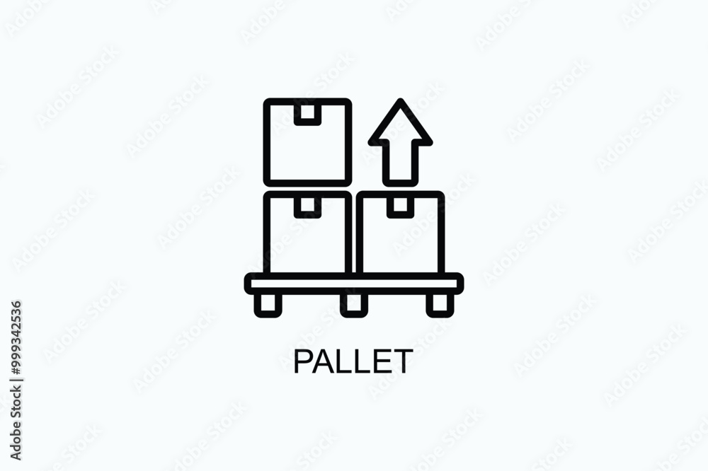 Pallet Vector Icon Or Logo Illustration Pallet Vector Icon Or Logo Illustration
