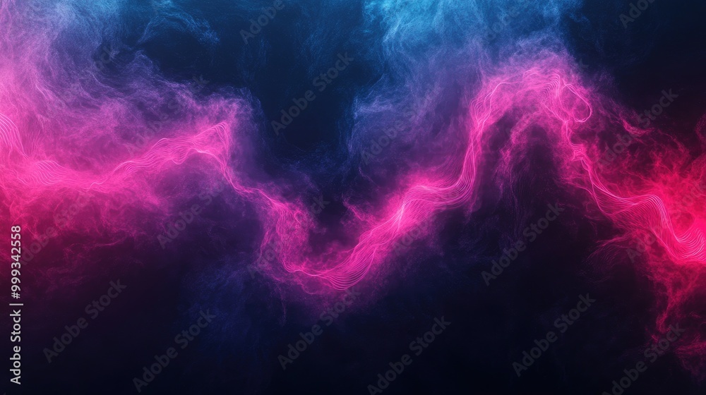 Abstract mysterious background with dark swirling fog, glowing neon lines, and soft misty patterns, creating a sense of eerie intrigue Abstract mysterious background with dark swirling fog, glowing neon lines, and soft misty patterns, creating a sense of eerie intrigue