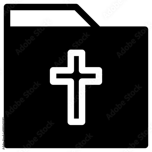 Folder Christian Simple Solid Icon