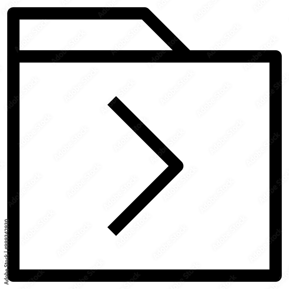 Next Folder Icon Outline Style. Simple Organize Symbol Vector Illustration. Next Folder Icon Outline Style. Simple Organize Symbol Vector Illustration.