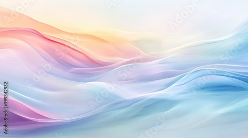 Abstract natural background with soft pastel tones, gentle waves, and organic shapes, creating a harmonious connection with nature