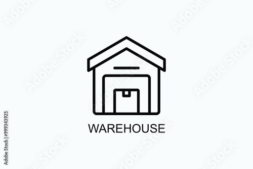Warehouse Vector Icon Or Logo Illustration