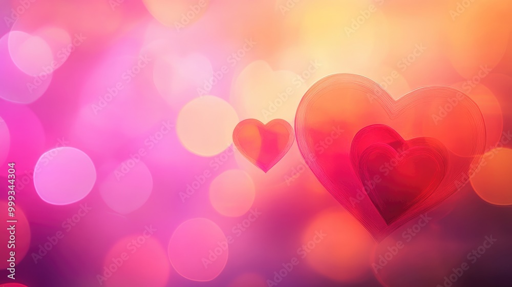 Beautiful abstract lovely background with vibrant heart patterns, glowing soft light effects, and smooth pink-to-red gradients Beautiful abstract lovely background with vibrant heart patterns, glowing soft light effects, and smooth pink-to-red gradients