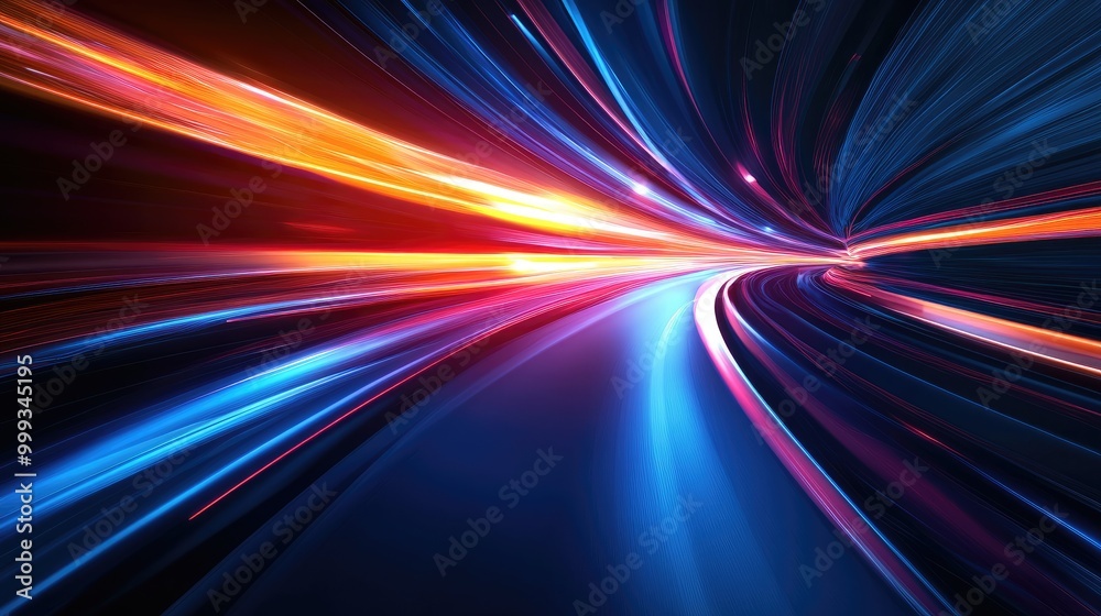 Stunning abstract background with motion blur effects, sleek lines, and glowing light trails, symbolizing the thrill of speed and racing Stunning abstract background with motion blur effects, sleek lines, and glowing light trails, symbolizing the thrill of speed and racing