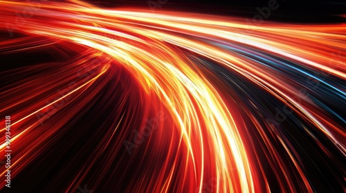 Stunning abstract speed background with flowing light trails, motion blur effects, and bold color schemes, symbolizing racing dynamics photo