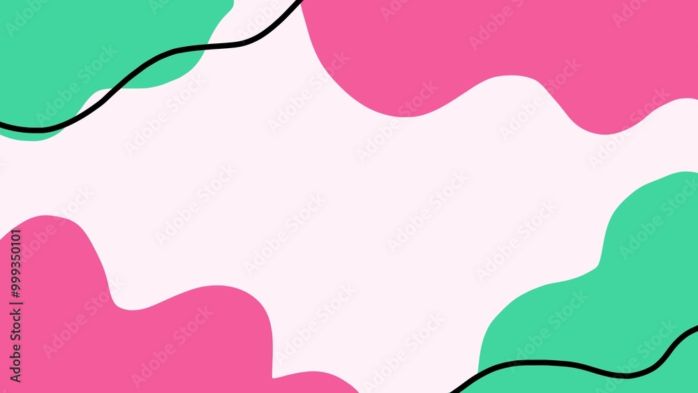 Aesthetic background of pink and green waves. Pink and green abstract wallpaper for presentations Aesthetic background of pink and green waves. Pink and green abstract wallpaper for presentations